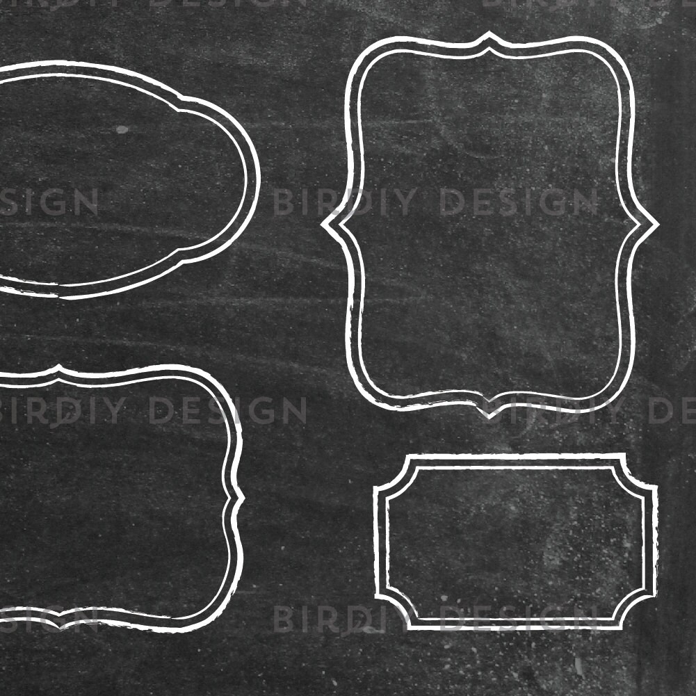 Rustic Frames Clipart Vintage Frames Clipart Chalk Clipart Boho 
