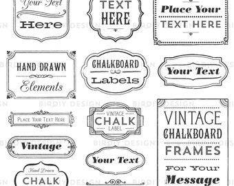 Rustic Frames Clipart - Rustic Boho Clipart - Vintage Frames Clipart - Boho Wedding Clipart - Clip art - EPS and PNG - Instant Download