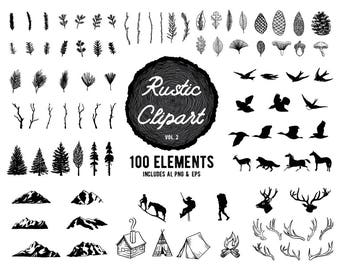 Forest Animals - Woodland Clipart - Animal Clipart - Adventure Clipart - Photoshop Overlay Clipart - Woodland Clipart - Outdoors - Photoshop