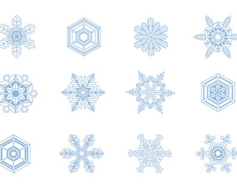 Christmas Clipart - Snowflake Clipart - Winter Clipart - Holiday overlay - Clip Art - Photoshop - Overlay - Instant Download