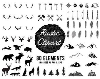 Forest Animals - Woodland Clipart - Animal Clipart - Adventure Clipart - Photoshop Overlay Clipart - Woodland Clipart - Outdoors - Photoshop