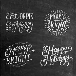 Photoshop Overlay Clipart - Chalk Clipart - Christmas Clipart - Photoshop Overlay - Photo Overlay - Rustic Clipart - Clip Art