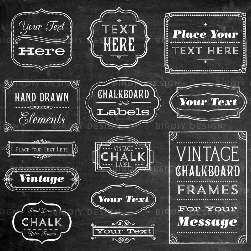 Chalkboard Frames - Etsy