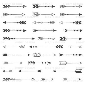 Rustic Arrow Clipart - Tribal Arrow Clipart - Rustic Wedding Clipart - Rustic Clipart - AI EPS PNG Files - Instant Download