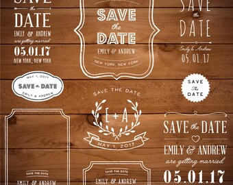 Photoshop Clipart Overlay - Wreath Clipart - Save the Date - Wedding Overlays - Wedding Frame Clipart - Photoshop Overlay - Photo Overlay