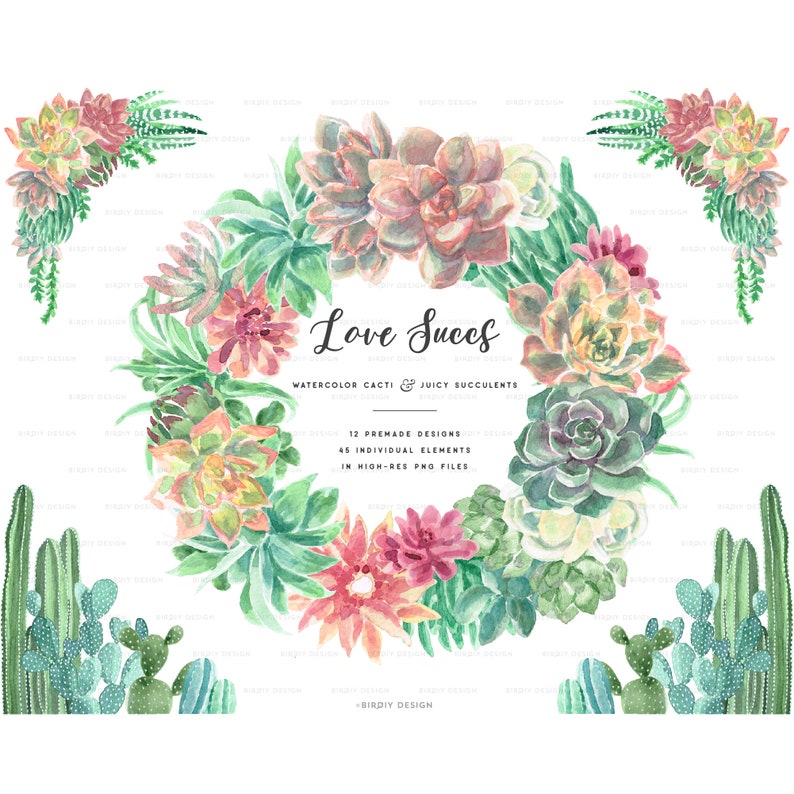 Desert Wedding Watercolour Southwest Wedding Watercolor Wreath Watercolor Flowers Greenery Clipart Watercolor Cactus Clip Art