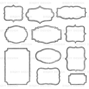 Rustieke Frames Clipart Bundel - Clip Art - Bruiloft Frame Clipart - Rustieke Clipart - Boho Clipart - Clip Art - Instant Download