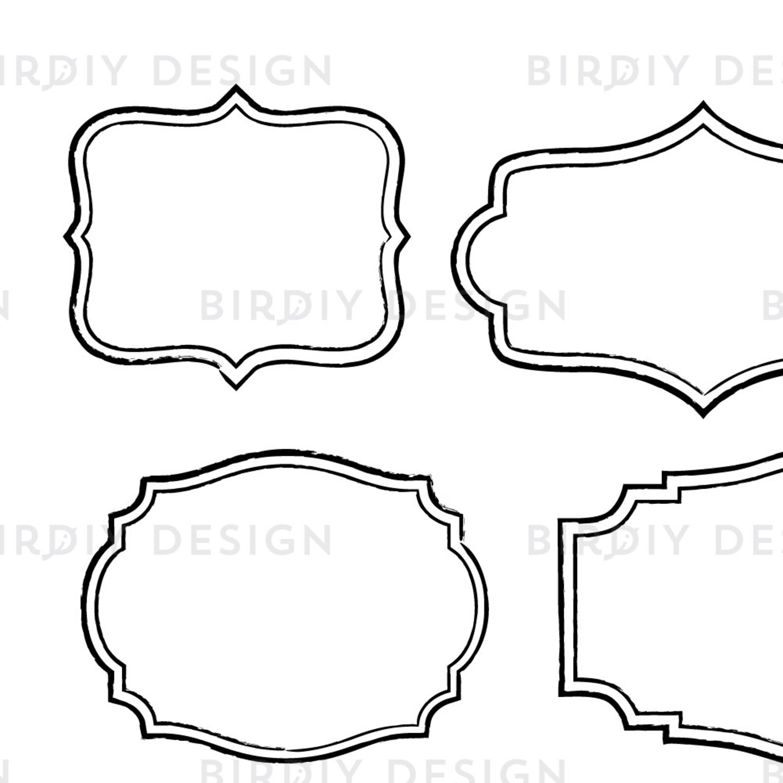 Rustic Frames Clipart Bundle Clip Art Wedding Frame - Etsy
