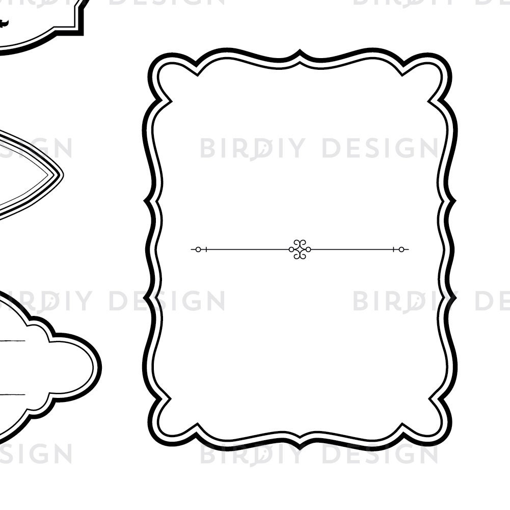 Rustic Frames Clipart Bundle Wedding Frame Clipart Rustic - Etsy