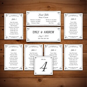 Seating Chart Template - Table Number - DIY Wedding Seating Chart - Find Your Seat - Printable Seating Plan - Hyacinth Collection