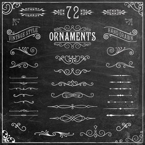 Rustic Chalk Clipart Bundle - Rustic Clipart - Boho Clipart - Chalkboard Clipart - Clip Art - AI, PNG and Photoshop Brush - Instant Download