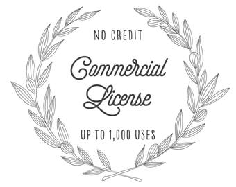 Clipart Commercial License - Extended License - Commercial License - Commercial License No Credit - Clipart - Instant Download