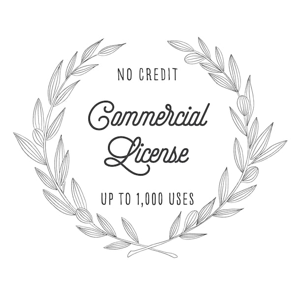 Clipart Commercial License - Extended License - Commercial License - Commercial License No Credit - Clipart - Instant Download