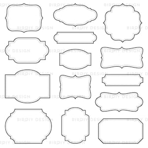 Rustieke Frames Clipart - Bruiloft Frame Clipart - Rustieke Clipart - Boho Clipart - Clip Art - EPS, PNG & Photoshop Brush - Instant Download