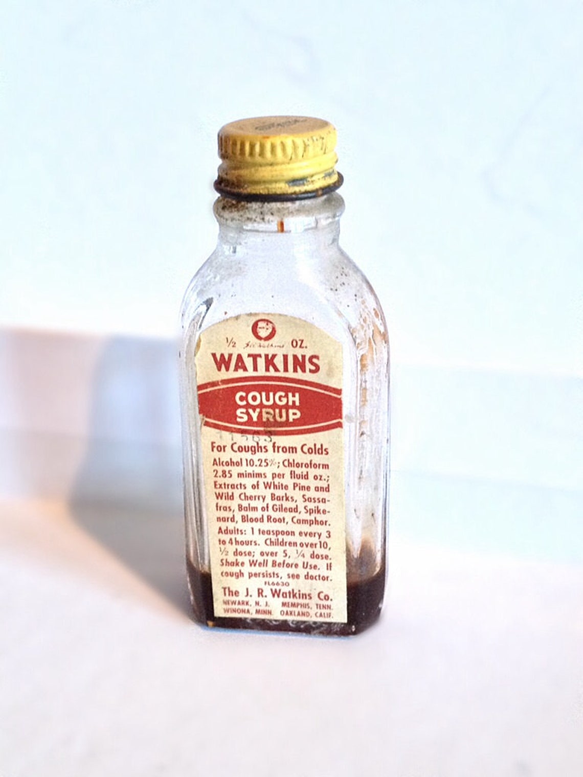 Watkins Cough Syrup with Chloroform 1930's Apothecary Etsy