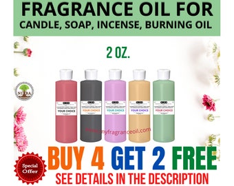 2 oz Strong Scented Fragrance Oil: Candle, Soap, Lotion & Incense