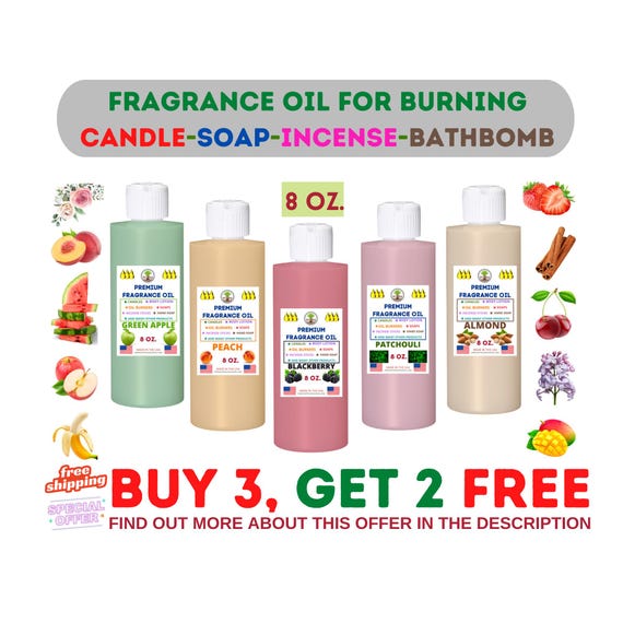 8 oz Strong Scented Fragrance Oil: Candles, Soaps, Lotions