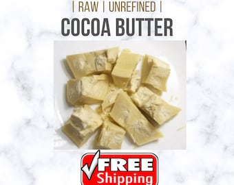 Cocoa Butter, 100 % Natural, Unrefined Raw Cocoa Butter- 1 Pound