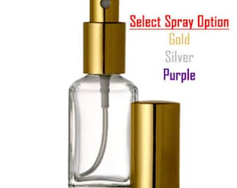 New Refillable Perfume Spray Atomizer Empty Glass Bottle  Squar Shaped Bottle 1 oz