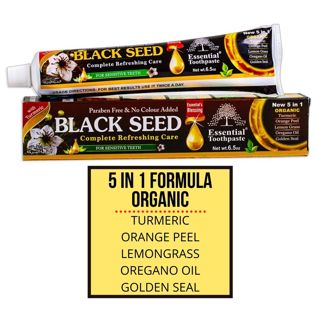 BLACK SEED Toothpaste, Natural & Organic Formula, Fluoride Free, and ...