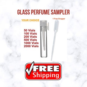1 ML, Empty Perfume Sample Glass Vials Bottles, Travel fragrance Samplers Vial/Bottles