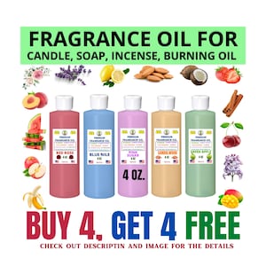 DIY Fragrance, Perfumed Oil For Candle Burning Oil Incense Stick Lotions Cream Soaps Strong Scented Oil 4 oz