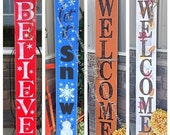 Reversible porch signs, welcome porch signs, rustic fall porch sign, Christmas porch sign, porch signs, primitive porch sign, welcome signs