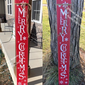 Primitive Christmas Decor , Merry Christmas Welcome Sign, Rustic ...