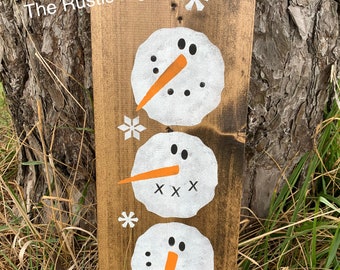 Primitive snowman, primitive snowman sign, snowman decor, wood snowman sign, wooden snowmen, rustic snowmen, winter decor, Christmas signs