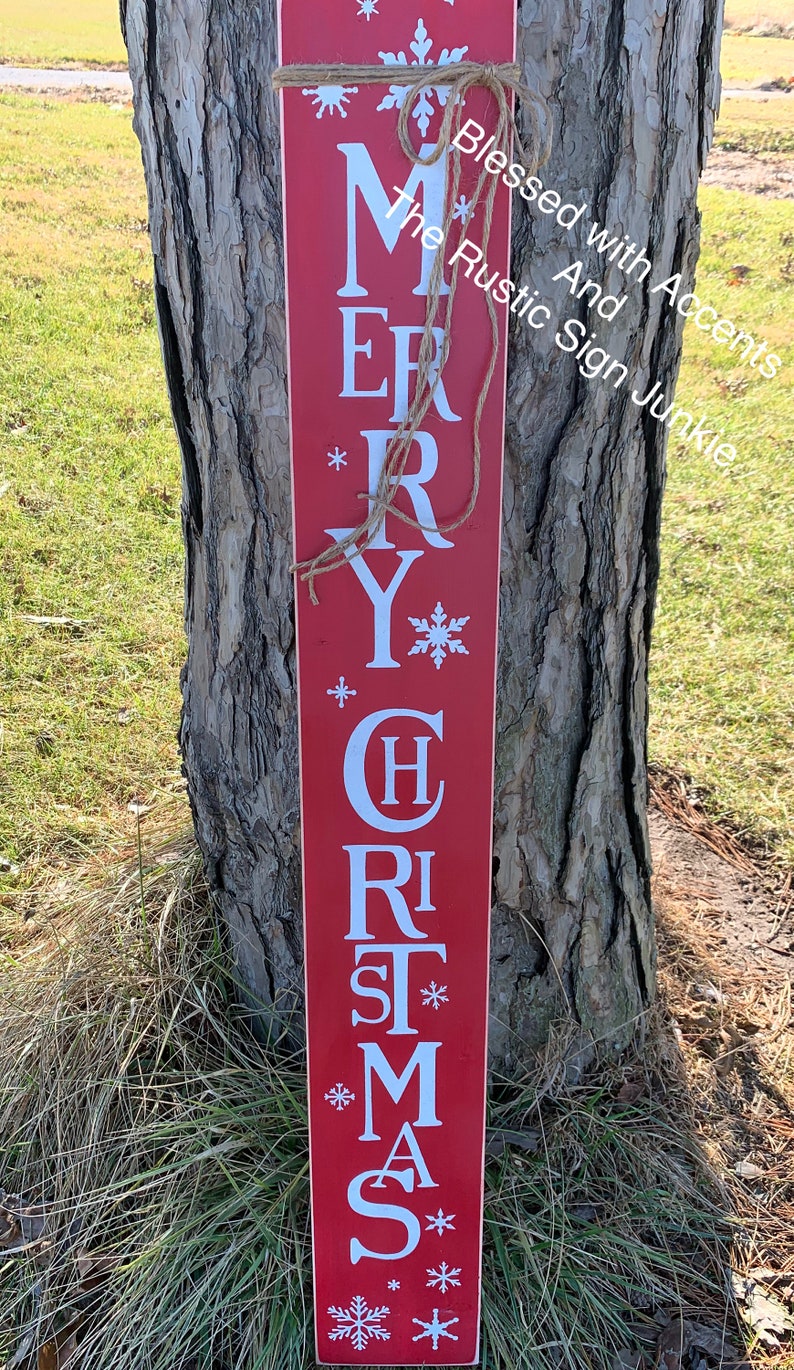 Primitive Christmas Decor Merry Christmas Welcome Sign  Etsy