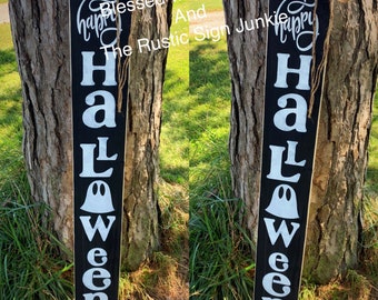 Large welcome signs, happy Halloween sign, Halloween decorations , Halloween decor, Front door decor, Rustic welcome signs,