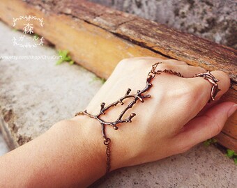 Elvish Bracelet, Twig Bracelet Tree Branch Bracelet Nature Bracelet Enchanted Forest Bracelet Boho Bracelet Bohemian Bracelet Elvish Jewelry