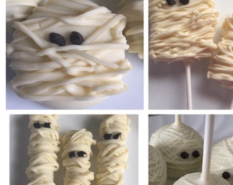 Cake pops Halloween Cake Pops Mummy Cake Pops Halloween Party Favor Mummy Party Favors Halloween Oreos Halloween Rice Crispy Treats Party