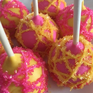 Pink Cake Pops Lemonade Stand Cake Pops Wedding Party Favors Sweet 16 ...