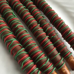 Christmas Party Bundle Red and Green Party Favors Holiday Party Favors Chocolate Pretzel Christmas Favors Christmas Oreo Party Favors