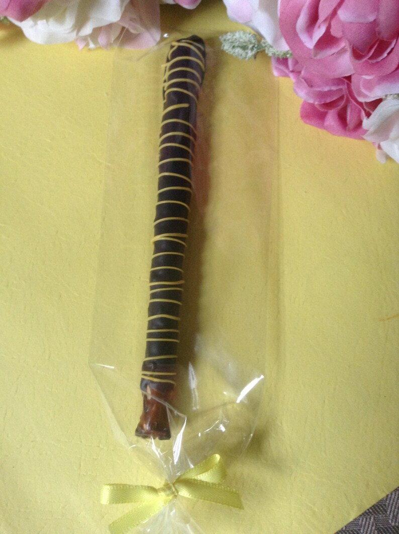 Black Party Favors Yellow Favors Pretzel Favors Birthday Party Etsy