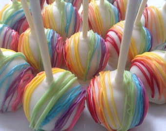 Rainbow Cake Pops Baby Shower Favors Paint Theme Party Favors Rainbow Theme Party Favors Birthday Party Favors My Little Pony Party Favors