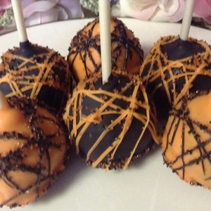 Orange Cake Pops Black Cake Pops Wedding Favors Tiger Party - Etsy