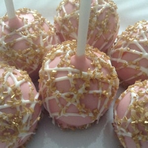 Gold Party Pack pink baby shower cake pops Oreos favors pretzel favors rice crispy treat favors gold party favors pink party favors