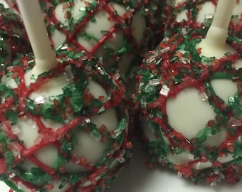 Christmas Cake Pops: Red and Green Holiday Party Favors (36 Count)