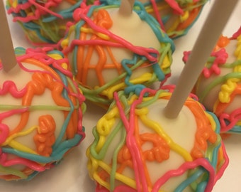 Paint Splatter Cake Pops: Baby Shower, Birthday Party Favors