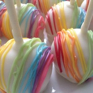 Rainbow Cake Pops Baby Shower Favors Paint Theme Party Favors Rainbow Theme Party Favors Birthday Party Favors My Little Pony Party Favors image 4