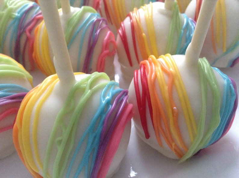 Rainbow Cake Pops Baby Shower Favors Paint Theme Party Favors Rainbow Theme Party Favors Birthday Party Favors My Little Pony Party Favors image 4