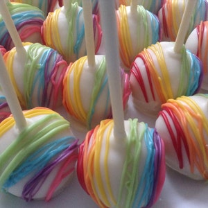 Rainbow Cake Pops Baby Shower Favors Paint Theme Party Favors Rainbow Theme Party Favors Birthday Party Favors My Little Pony Party Favors image 2