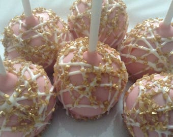 Pink and Gold Cake Pops: Party Favors, Baptism, Birthday