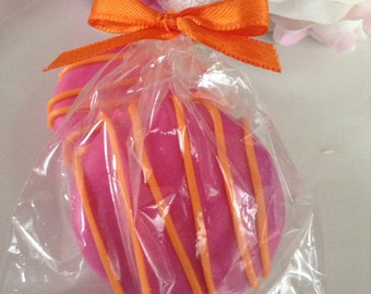 Hot Pink and Orange Baby Shower Favors Chocolate Covered Oreos Party Favors Bright Pink and Orange Birthday Party Favors Wedding Favors