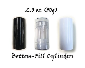 Empty Deodorant Containers - Twist-up, Reusable, Recyclable, DIY Empty Deodorant Tubes, Bottom-fill 2.0 Oz