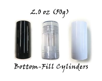 Empty Deodorant Containers - Twist-up, Reusable, Recyclable, DIY Empty Deodorant Tubes, Bottom-fill 2.0 Oz