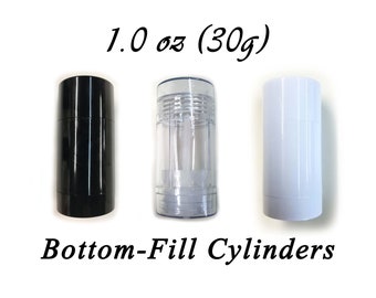 Empty Deodorant Containers - Twist-up, Reusable, Recyclable, DIY Empty Deodorant Tubes, Bottom-fill 1.0 Oz