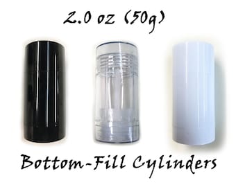 Empty Deodorant Containers - Twist-up, Reusable, Recyclable, DIY Empty Deodorant Tubes, Bottom-fill 2.0 Oz